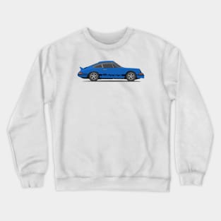 supercar 911 carrera rs turbo 1972 side blue Crewneck Sweatshirt